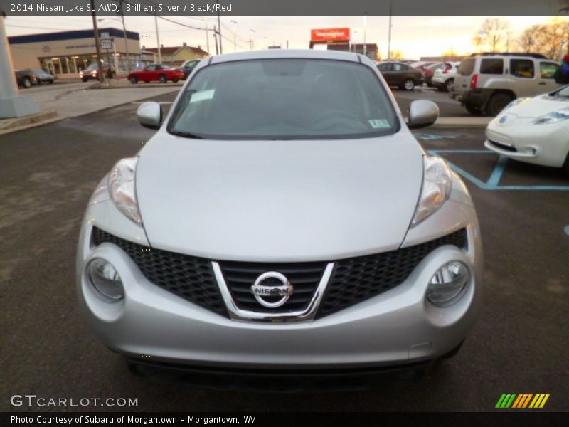 Brilliant Silver / Black/Red 2014 Nissan Juke SL AWD