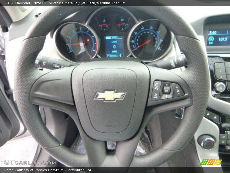 Silver Ice Metallic / Jet Black/Medium Titanium 2014 Chevrolet Cruze LS