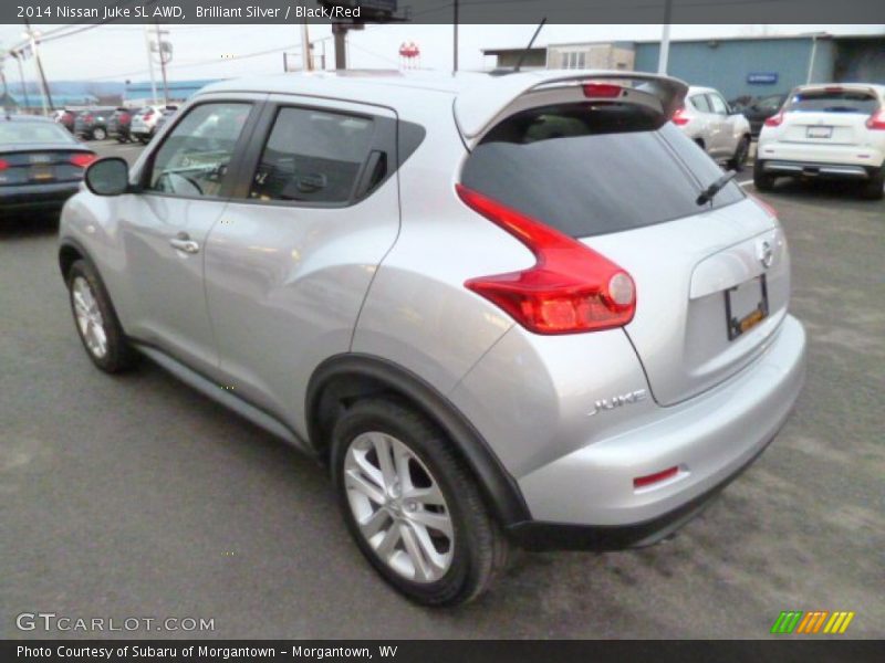 Brilliant Silver / Black/Red 2014 Nissan Juke SL AWD