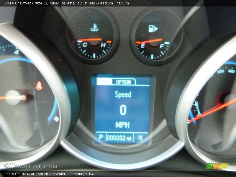Silver Ice Metallic / Jet Black/Medium Titanium 2014 Chevrolet Cruze LS