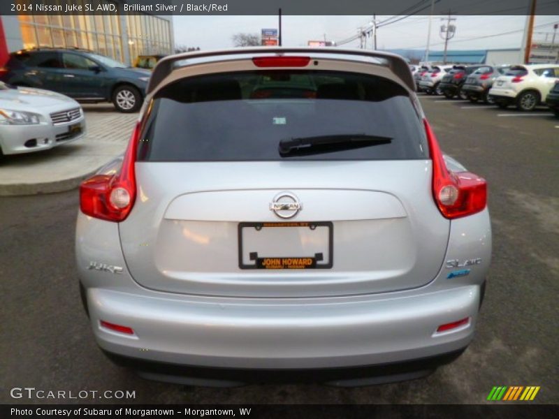 Brilliant Silver / Black/Red 2014 Nissan Juke SL AWD