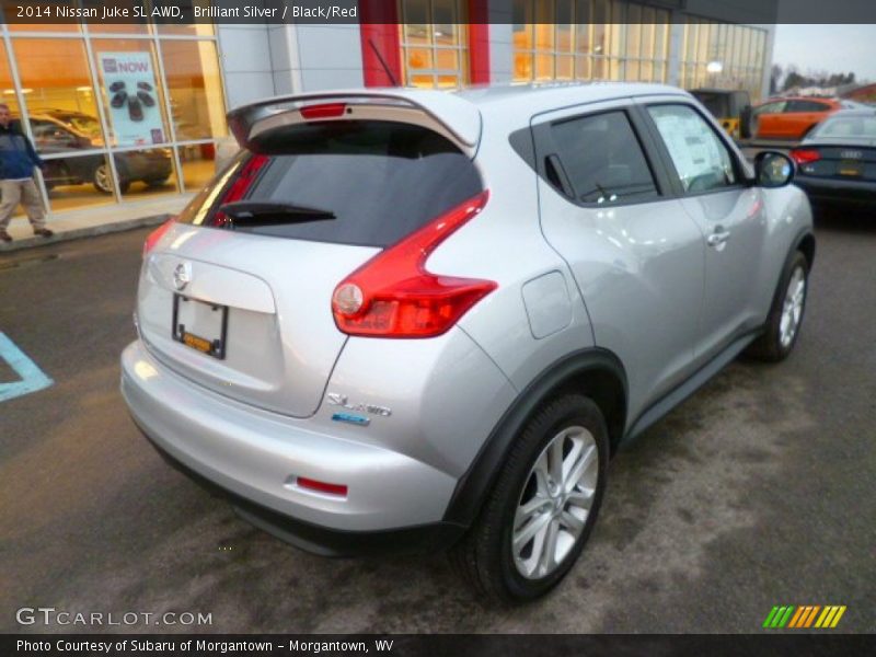 Brilliant Silver / Black/Red 2014 Nissan Juke SL AWD