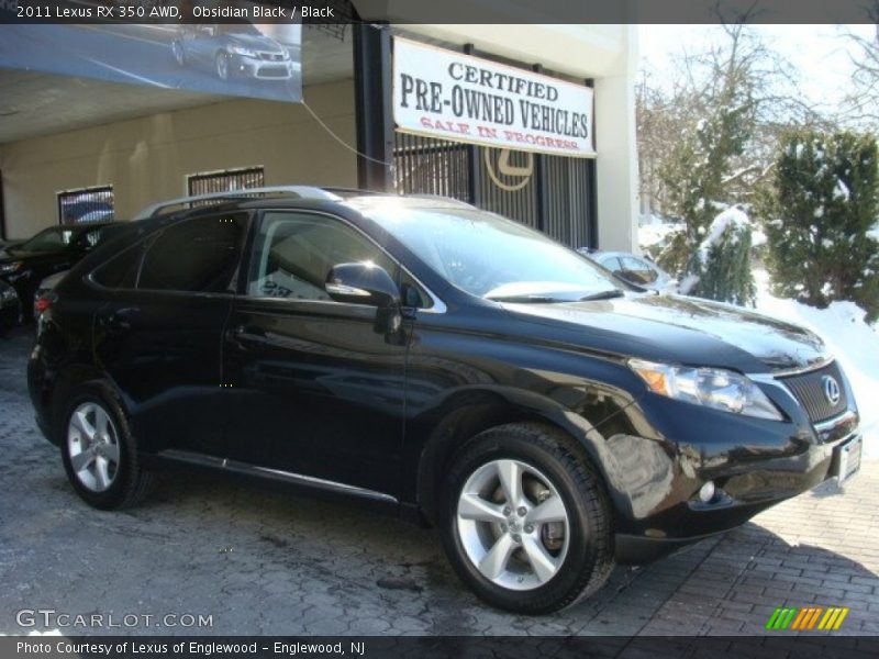 Obsidian Black / Black 2011 Lexus RX 350 AWD