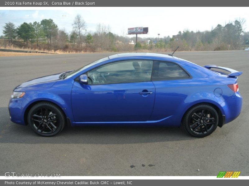 Corsa Blue / Black Sport 2010 Kia Forte Koup SX