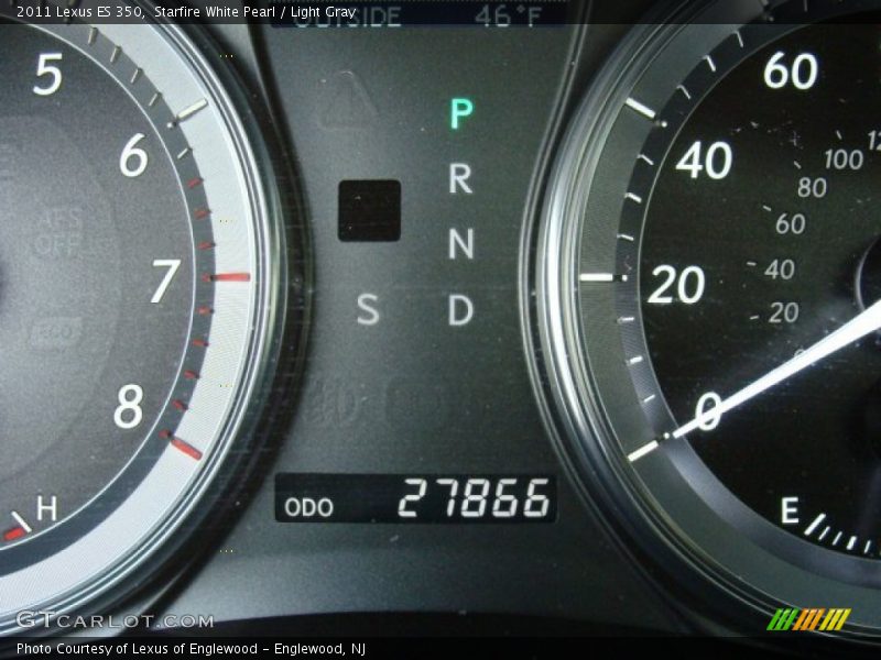 Starfire White Pearl / Light Gray 2011 Lexus ES 350