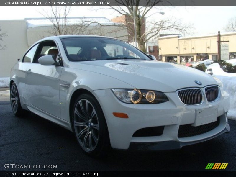 Alpine White / Fox Red Novillo Leather 2009 BMW M3 Coupe