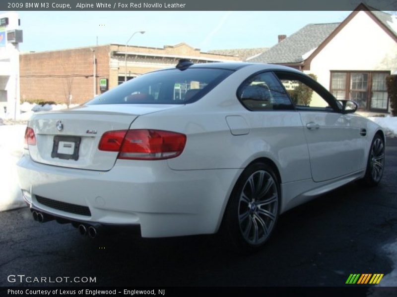 Alpine White / Fox Red Novillo Leather 2009 BMW M3 Coupe