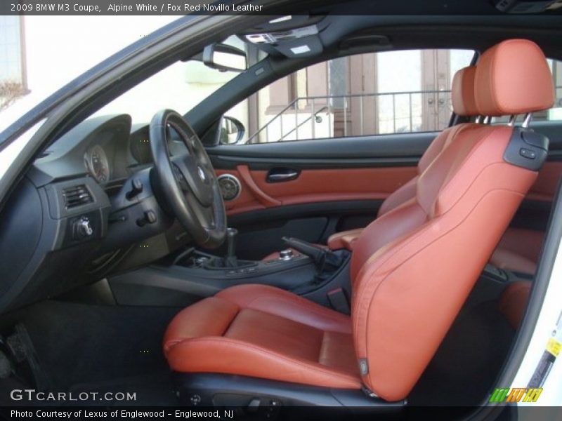 Alpine White / Fox Red Novillo Leather 2009 BMW M3 Coupe