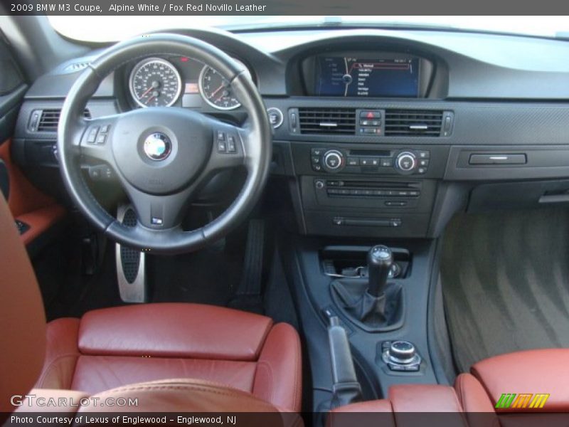 Alpine White / Fox Red Novillo Leather 2009 BMW M3 Coupe