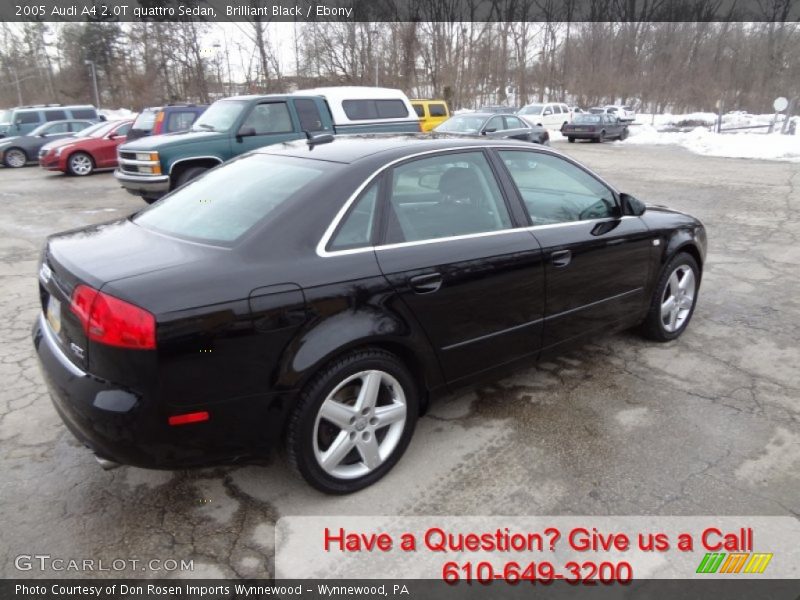 Brilliant Black / Ebony 2005 Audi A4 2.0T quattro Sedan