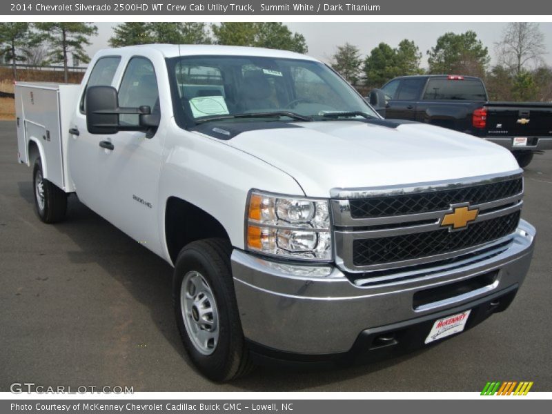 Summit White / Dark Titanium 2014 Chevrolet Silverado 2500HD WT Crew Cab Utlity Truck