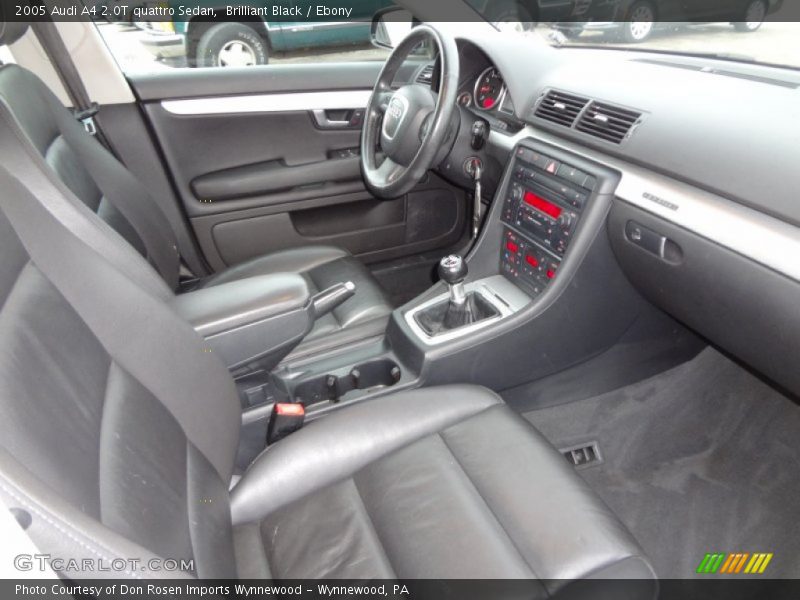 Brilliant Black / Ebony 2005 Audi A4 2.0T quattro Sedan