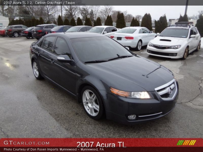 Carbon Gray Pearl / Taupe 2007 Acura TL 3.2