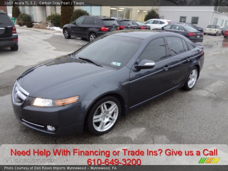 Carbon Gray Pearl / Taupe 2007 Acura TL 3.2