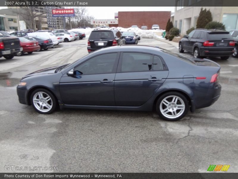 Carbon Gray Pearl / Taupe 2007 Acura TL 3.2