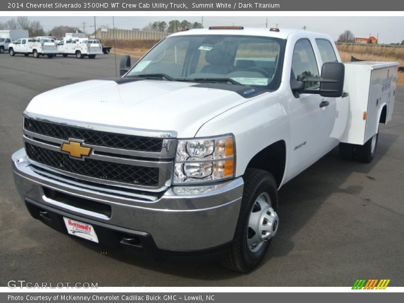 Summit White / Dark Titanium 2014 Chevrolet Silverado 3500HD WT Crew Cab Utility Truck