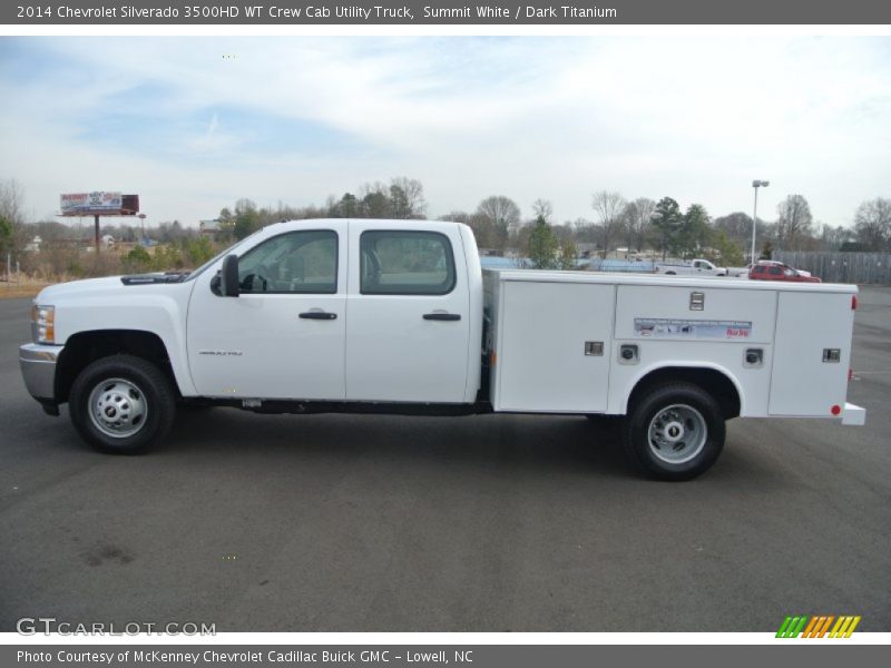 Summit White / Dark Titanium 2014 Chevrolet Silverado 3500HD WT Crew Cab Utility Truck