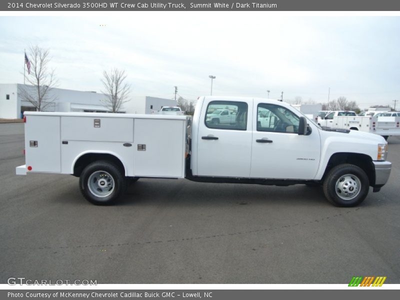 Summit White / Dark Titanium 2014 Chevrolet Silverado 3500HD WT Crew Cab Utility Truck