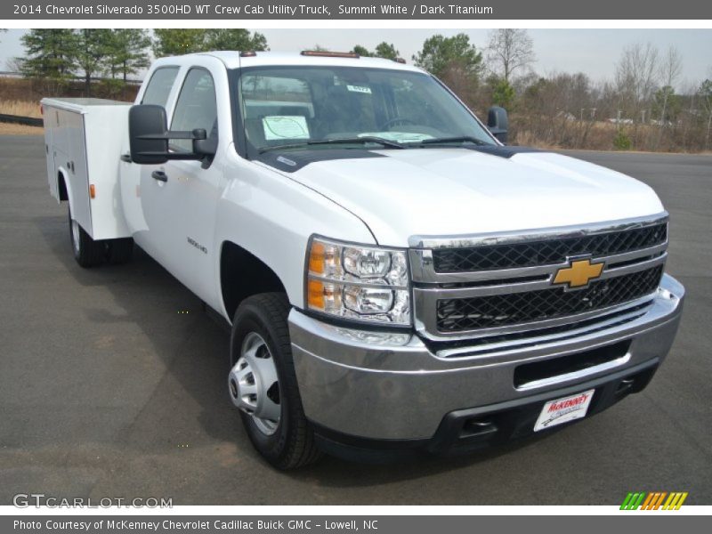 Summit White / Dark Titanium 2014 Chevrolet Silverado 3500HD WT Crew Cab Utility Truck