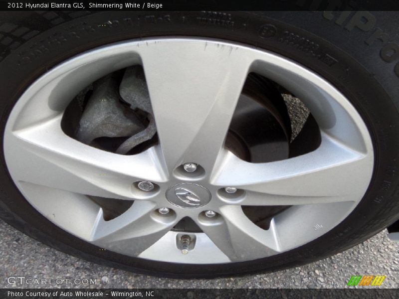 Shimmering White / Beige 2012 Hyundai Elantra GLS