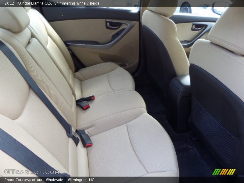 Shimmering White / Beige 2012 Hyundai Elantra GLS