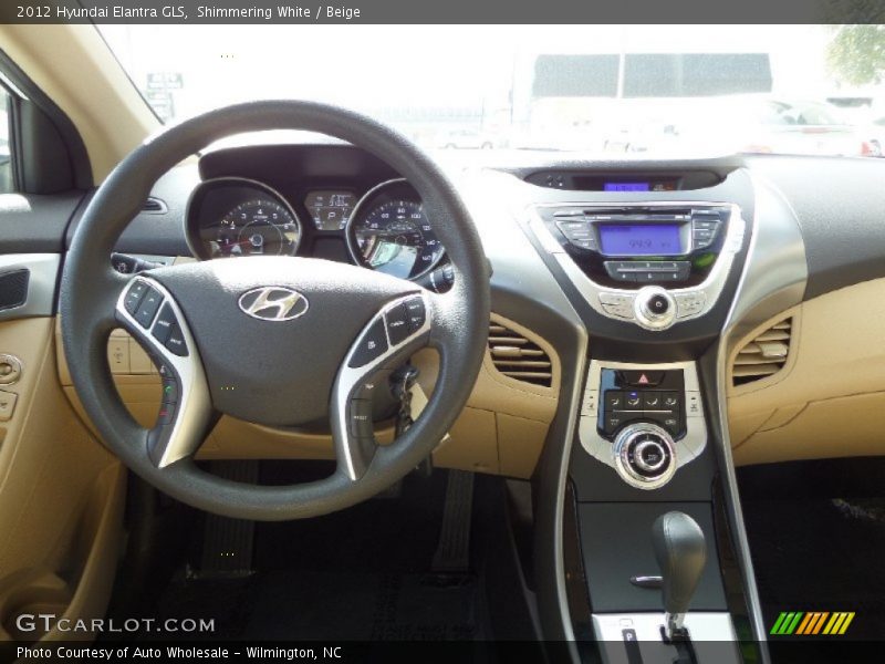 Shimmering White / Beige 2012 Hyundai Elantra GLS