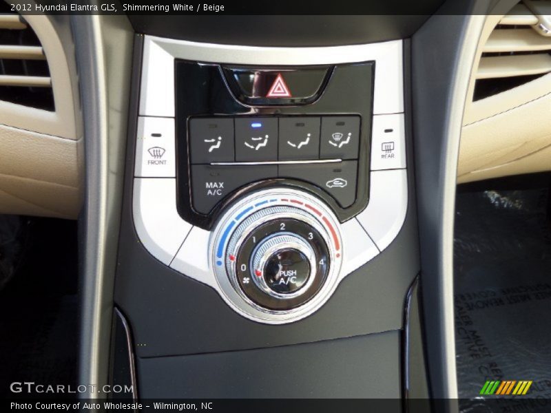 Shimmering White / Beige 2012 Hyundai Elantra GLS
