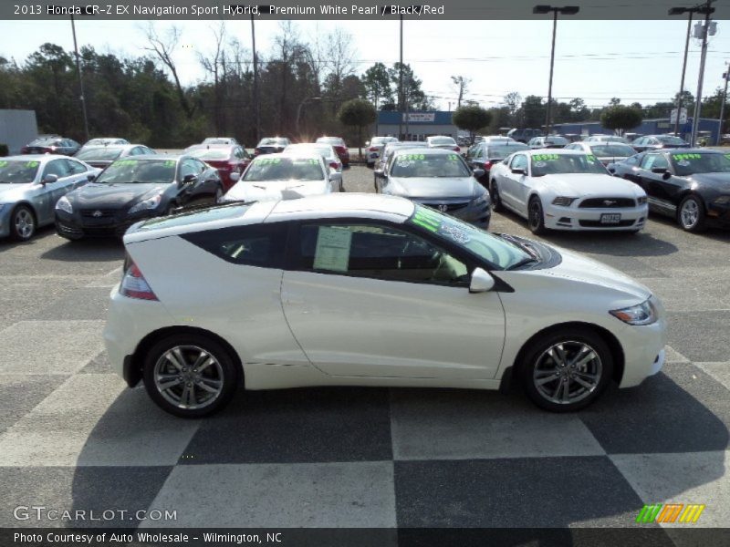 Premium White Pearl / Black/Red 2013 Honda CR-Z EX Navigation Sport Hybrid