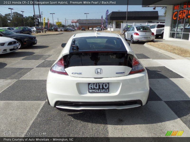 Premium White Pearl / Black/Red 2013 Honda CR-Z EX Navigation Sport Hybrid