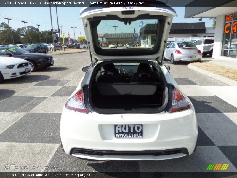 Premium White Pearl / Black/Red 2013 Honda CR-Z EX Navigation Sport Hybrid