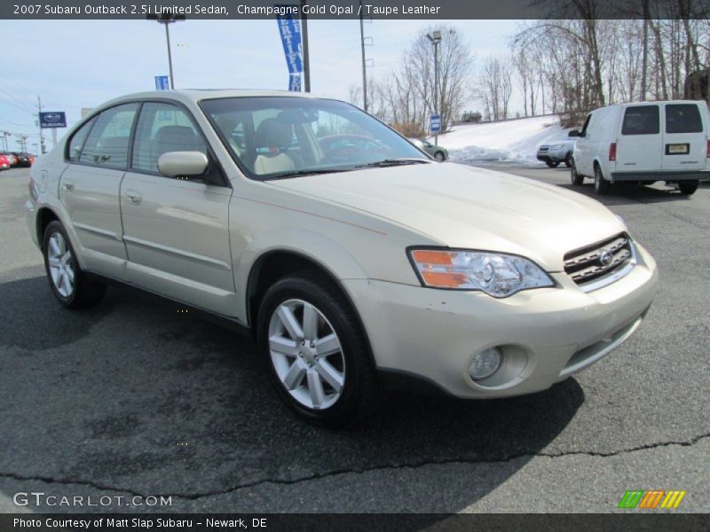 Champagne Gold Opal / Taupe Leather 2007 Subaru Outback 2.5i Limited Sedan