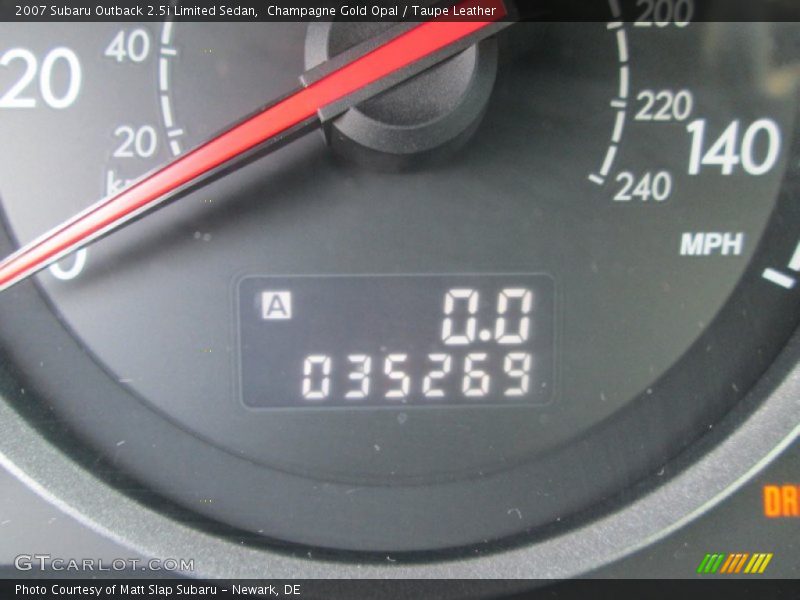 Champagne Gold Opal / Taupe Leather 2007 Subaru Outback 2.5i Limited Sedan