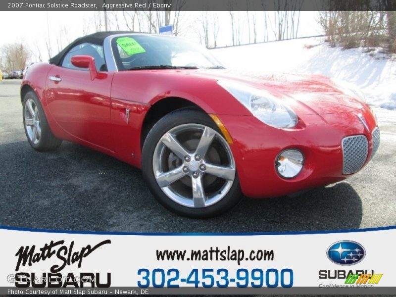 Aggressive Red / Ebony 2007 Pontiac Solstice Roadster