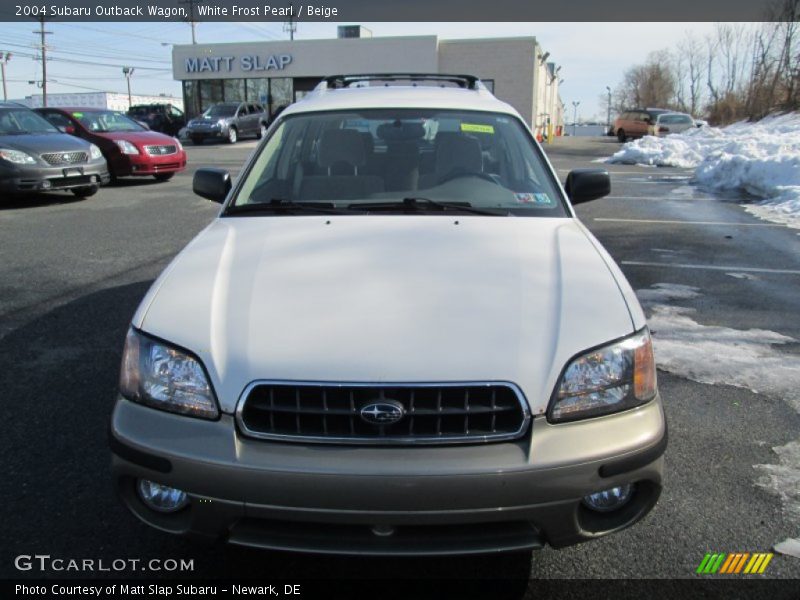 White Frost Pearl / Beige 2004 Subaru Outback Wagon