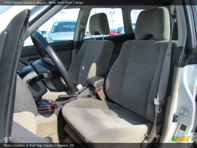 White Frost Pearl / Beige 2004 Subaru Outback Wagon
