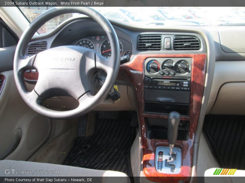 White Frost Pearl / Beige 2004 Subaru Outback Wagon