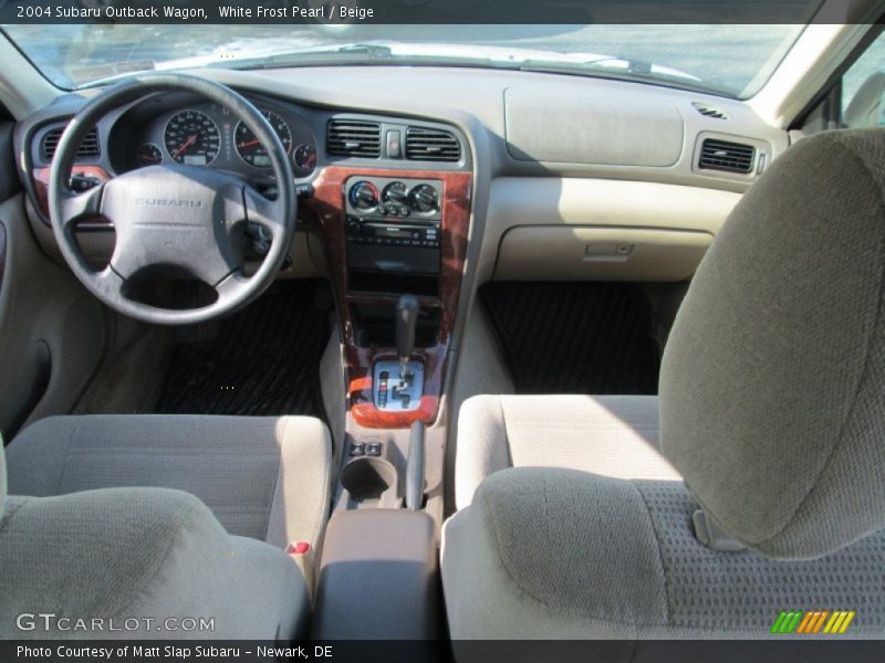 White Frost Pearl / Beige 2004 Subaru Outback Wagon