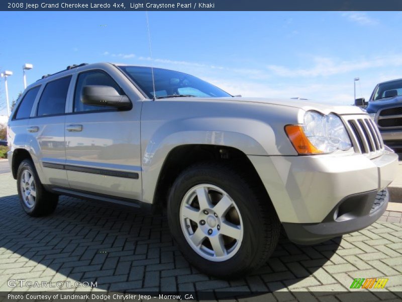 Light Graystone Pearl / Khaki 2008 Jeep Grand Cherokee Laredo 4x4