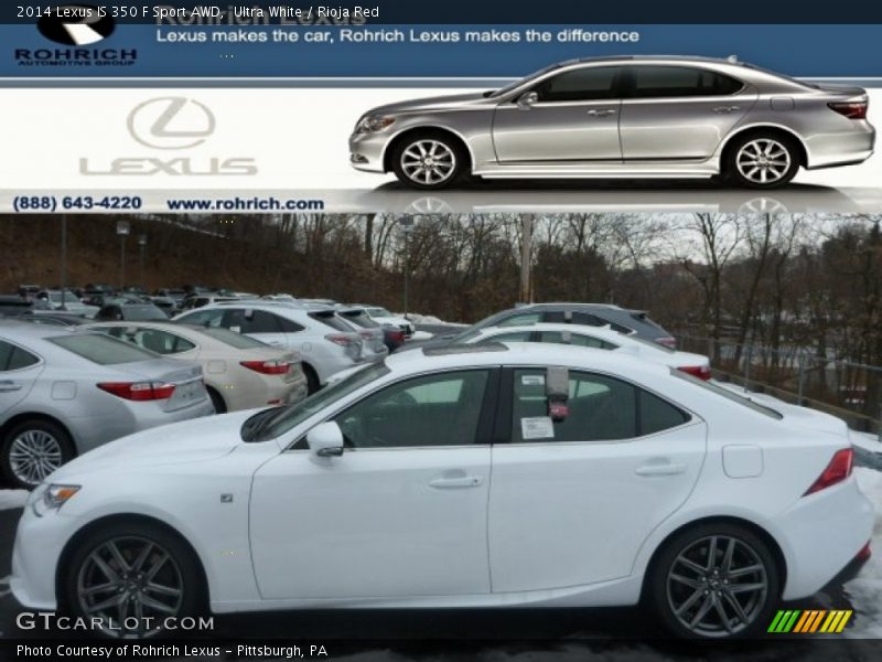 Ultra White / Rioja Red 2014 Lexus IS 350 F Sport AWD