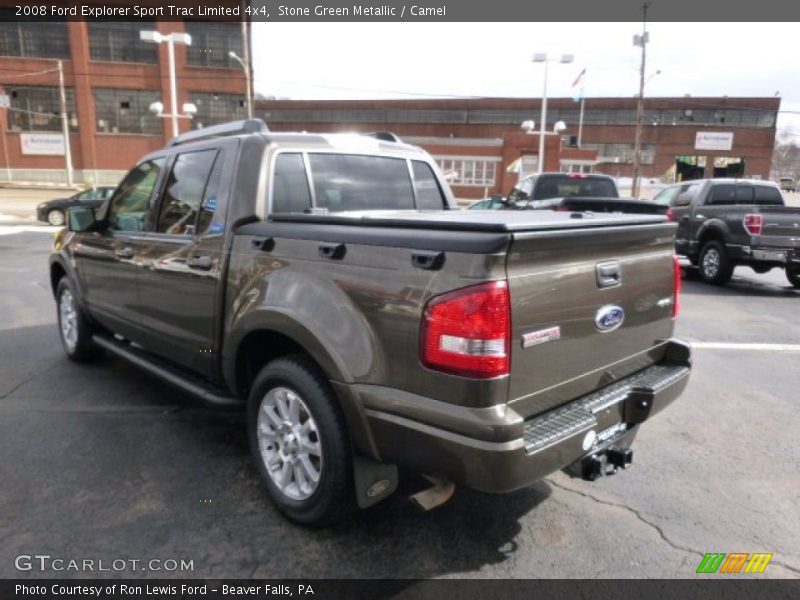 Stone Green Metallic / Camel 2008 Ford Explorer Sport Trac Limited 4x4