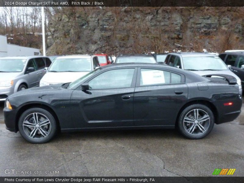 Pitch Black / Black 2014 Dodge Charger SXT Plus AWD