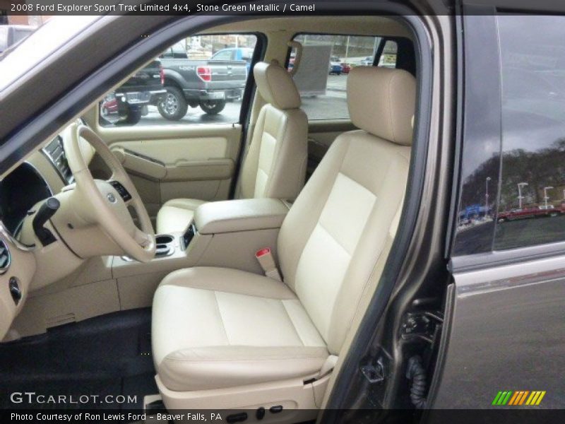 Stone Green Metallic / Camel 2008 Ford Explorer Sport Trac Limited 4x4