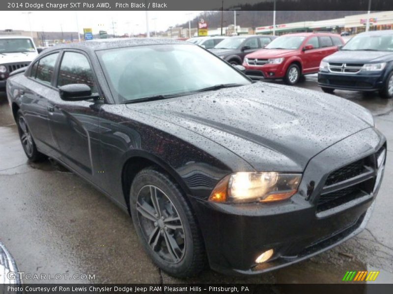 Pitch Black / Black 2014 Dodge Charger SXT Plus AWD