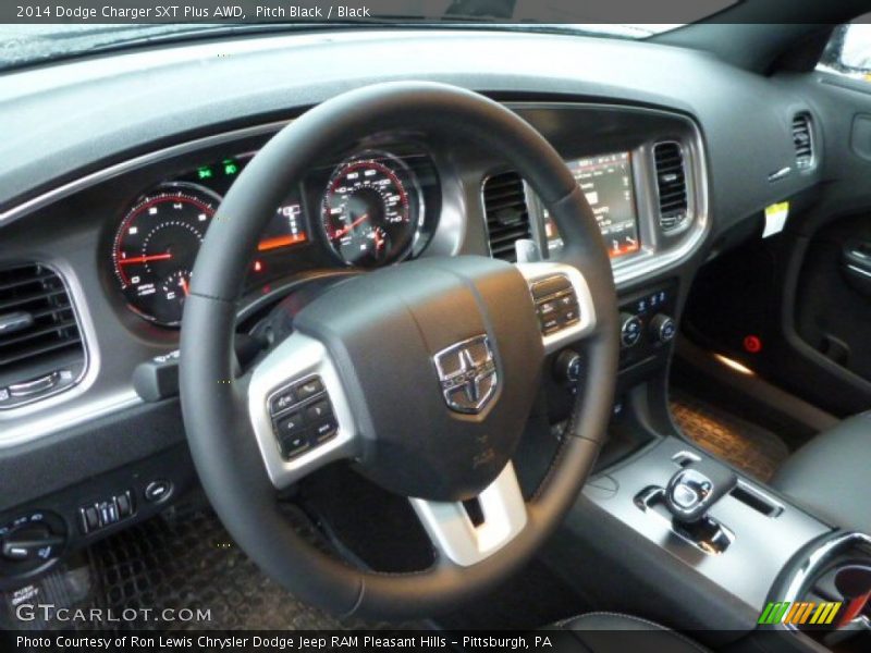 Pitch Black / Black 2014 Dodge Charger SXT Plus AWD