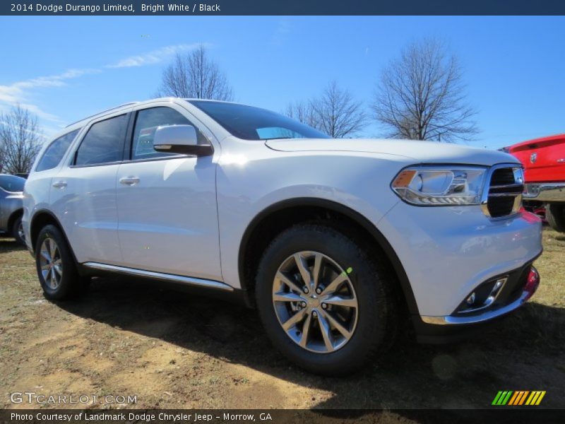 Bright White / Black 2014 Dodge Durango Limited