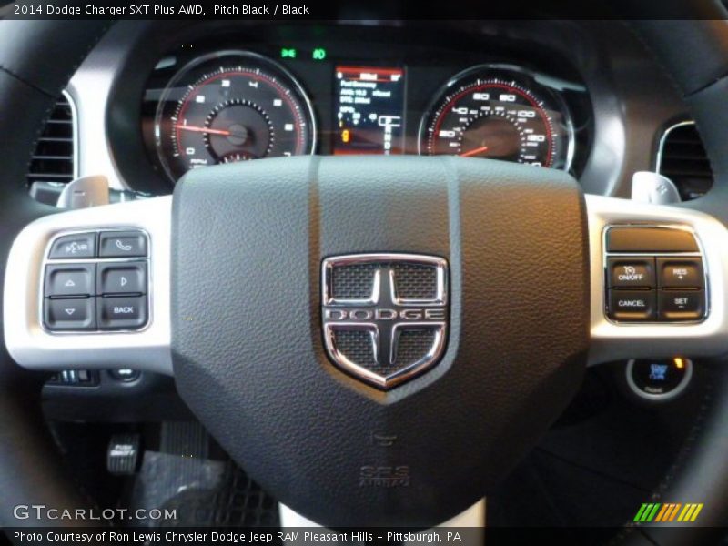 Pitch Black / Black 2014 Dodge Charger SXT Plus AWD