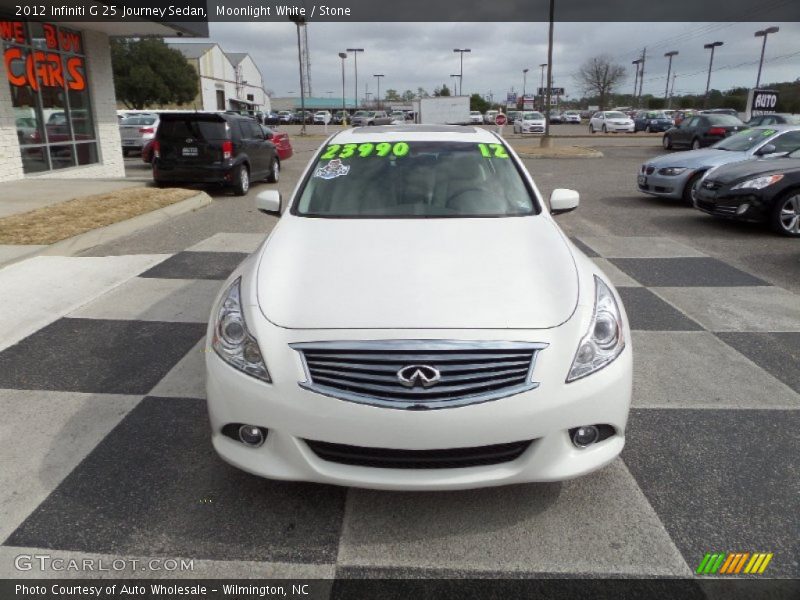 Moonlight White / Stone 2012 Infiniti G 25 Journey Sedan