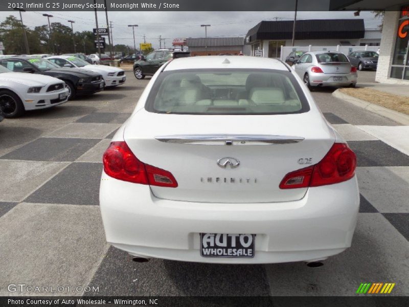 Moonlight White / Stone 2012 Infiniti G 25 Journey Sedan