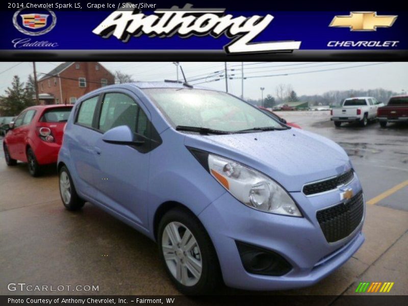 Grape Ice / Silver/Silver 2014 Chevrolet Spark LS