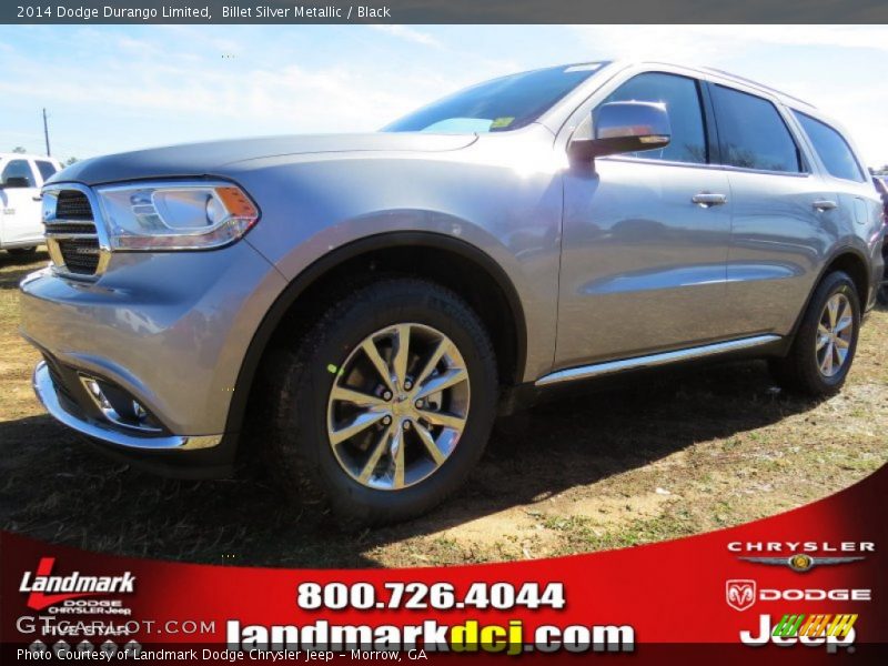 Billet Silver Metallic / Black 2014 Dodge Durango Limited